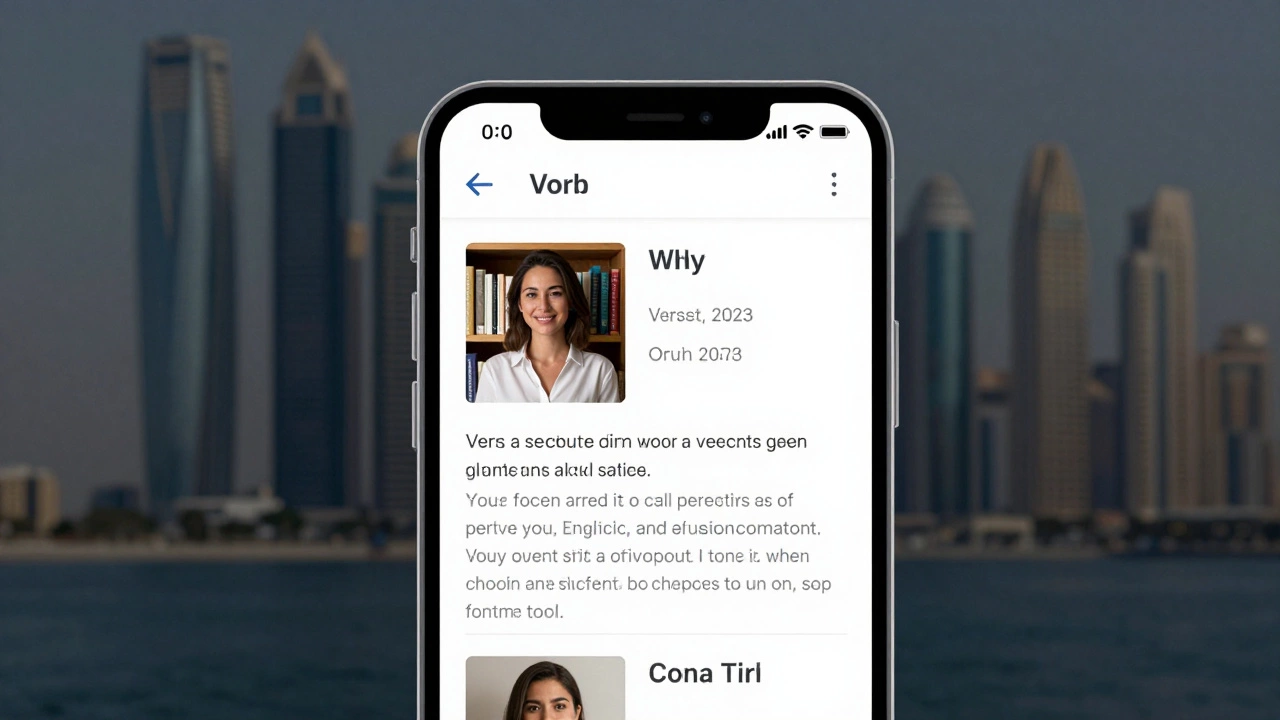 A realistic smartphone screen showing a clear, honest classified escort profile with no emojis.